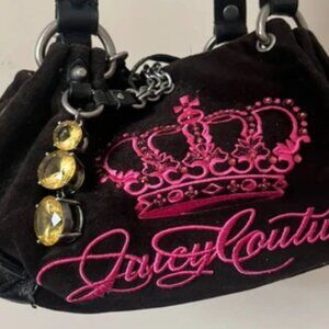 juicy couture handbag pink and black